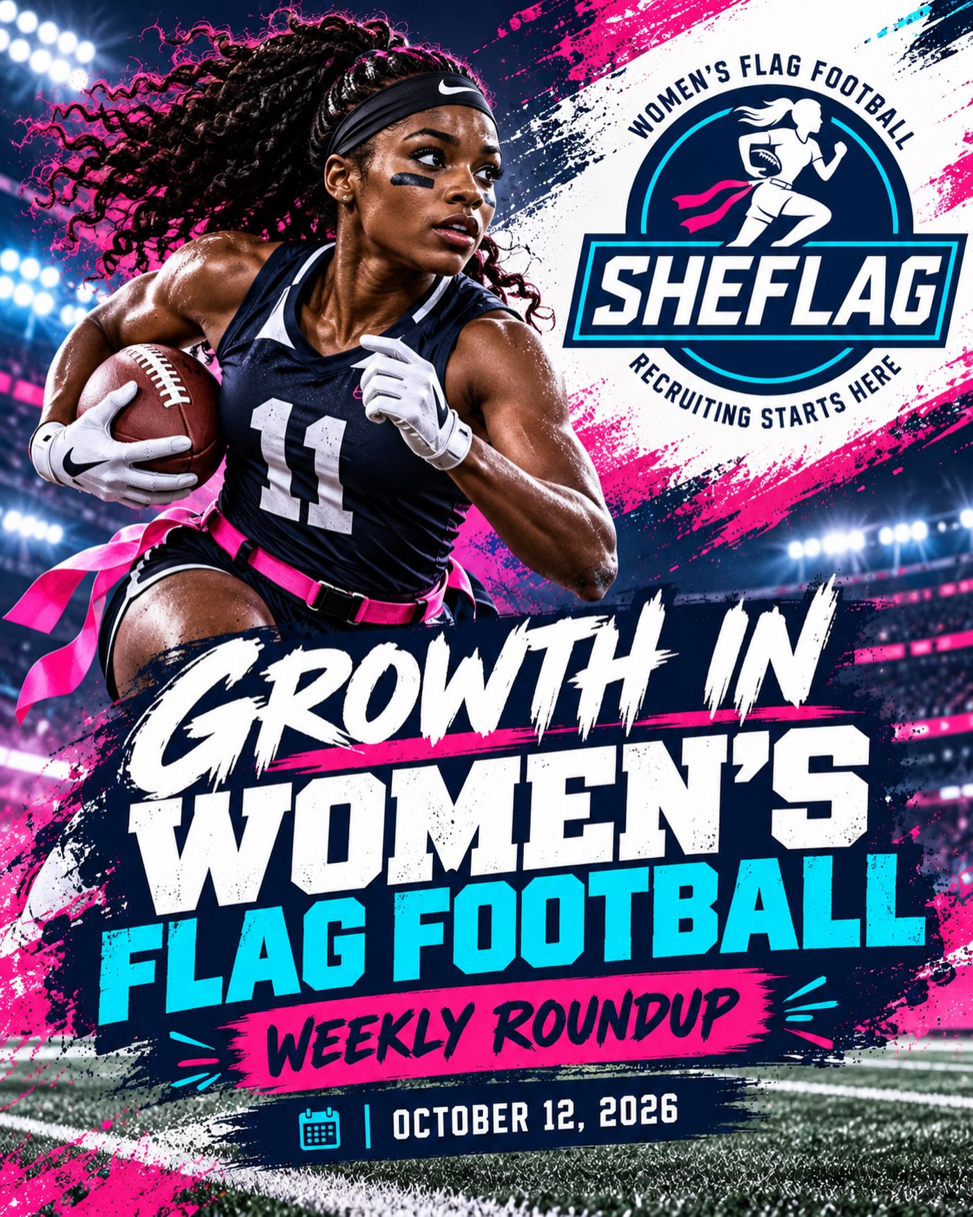 Stay up to date on everything happening in women’s flag football, from the latest news and opportunities to recruiting updates and what’s next for the game.

Read this week’s newsletter here: 
https://sheflag.com/news