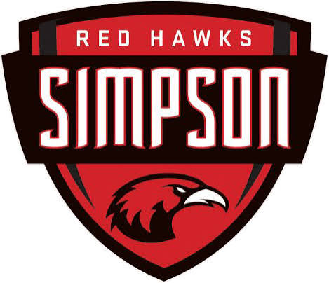 Simpson University women's flag football logo